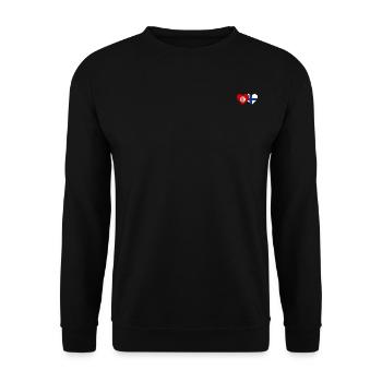 Tunisie Finlande Drapeau Coeur - Sweat-shirt Unisexe - noir - Devant - Alina (178cm) & Michal (187cm)