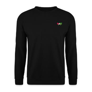 Drapeau de la Jordanie Brésil Coeur - Sweat-shirt Unisexe - noir - Devant - Alina (178cm) & Michal (187cm)