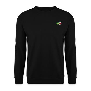 Brazil Georgia Flag Heart - Unisex Sweatshirt - black - Front - Alina (178cm) & Michal (187cm)