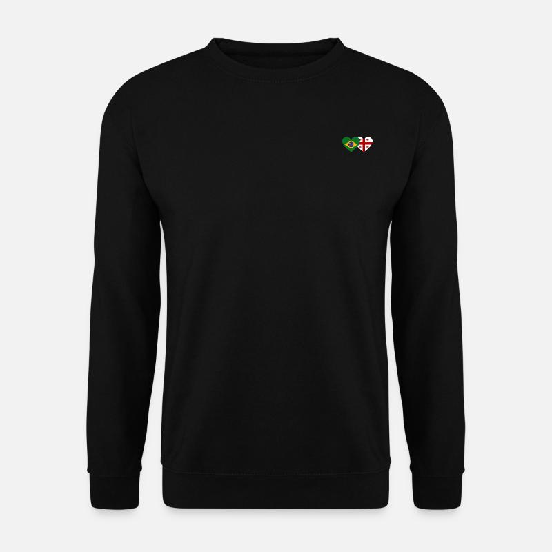 Brasilien Georgien Flagge Herz - Unisex Pullover - Schwarz