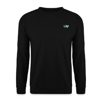 Brasilien Griechenland Flagge Herz - Unisex Pullover - Schwarz - Vorne - Alina (178cm) & Michal (187cm)