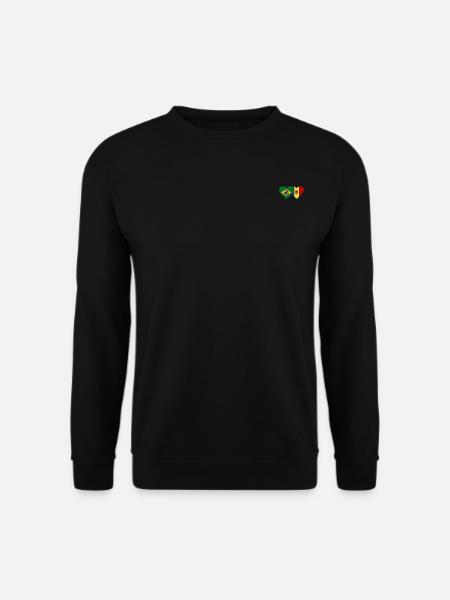 Brazil Andorra Flag Heart - Unisex Sweatshirt - black