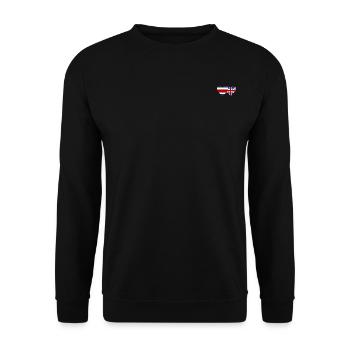 Costa Rica Großbritannien Flagge Herz - Unisex Pullover - Schwarz - Vorne - Alina (178cm) & Michal (187cm)