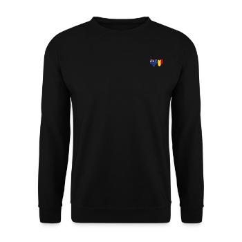 Nouvelle-Zélande Belgique Drapeau Coeur - Sweat-shirt Unisexe - noir - Devant - Alina (178cm) & Michal (187cm)
