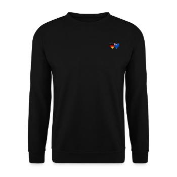 Deutschland Neuseeland Flagge Herz - Unisex Pullover - Schwarz - Vorne - Alina (178cm) & Michal (187cm)