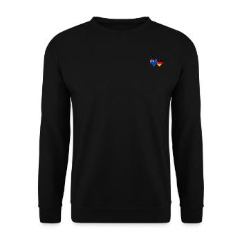 Nouvelle-Zélande Allemagne Flag Heart - Sweat-shirt Unisexe - noir - Devant - Alina (178cm) & Michal (187cm)