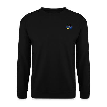 Drapeau de l’Ukraine Nouvelle-Zélande Cœur - Sweat-shirt Unisexe - noir - Devant - Alina (178cm) & Michal (187cm)