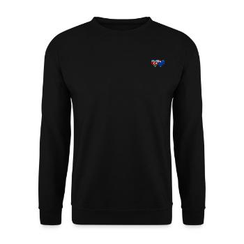 Aserbaidschan Neuseeland Flagge Herz - Unisex Pullover - Schwarz - Vorne - Alina (178cm) & Michal (187cm)