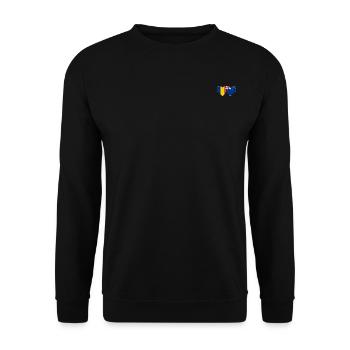 Rumänien Neuseeland Flagge Herz - Unisex Pullover - Schwarz - Vorne - Alina (178cm) & Michal (187cm)