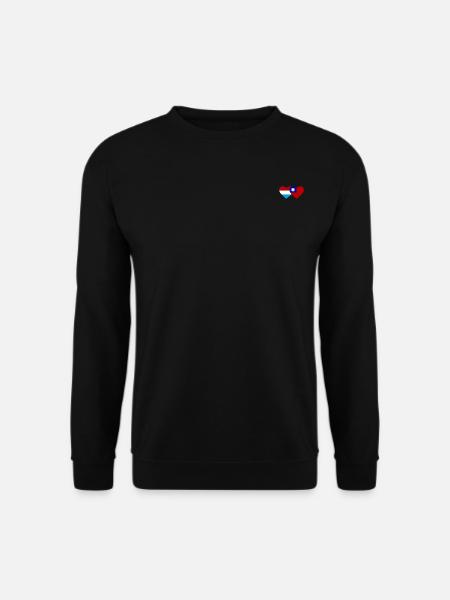 Luxemburg Taiwan Flagge Herz - Unisex Pullover - Schwarz
