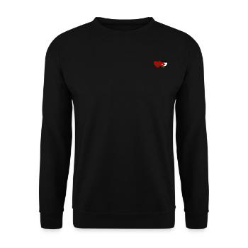 Morocco Jordan Flag Heart - Unisex Sweatshirt - black - Front - Alina (178cm) & Michal (187cm)