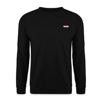 Cœur de drapeau de la Hongrie néerlandaise - Sweat-shirt Unisexe - noir - Devant - Alina (178cm) & Michal (187cm)