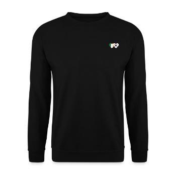 Ireland South Korea Flag Heart - Unisex Sweatshirt - black - Front - Alina (178cm) & Michal (187cm)