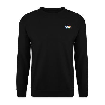 Scotland India Flag Heart - Unisex Sweatshirt - black - Front - Alina (178cm) & Michal (187cm)