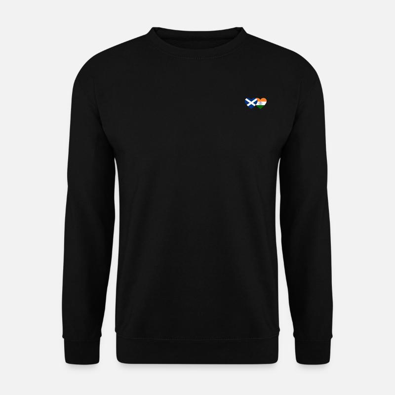 Écosse Inde Flag Heart - Sweat-shirt Unisexe - noir