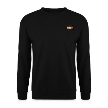 Inde Danemark Flag Heart - Sweat-shirt Unisexe - noir - Devant - Alina (178cm) & Michal (187cm)
