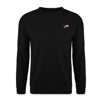 Ukraine Pologne drapeau coeur utilisé - Sweat-shirt Unisexe - noir - Devant - Alina (178cm) & Michal (187cm)