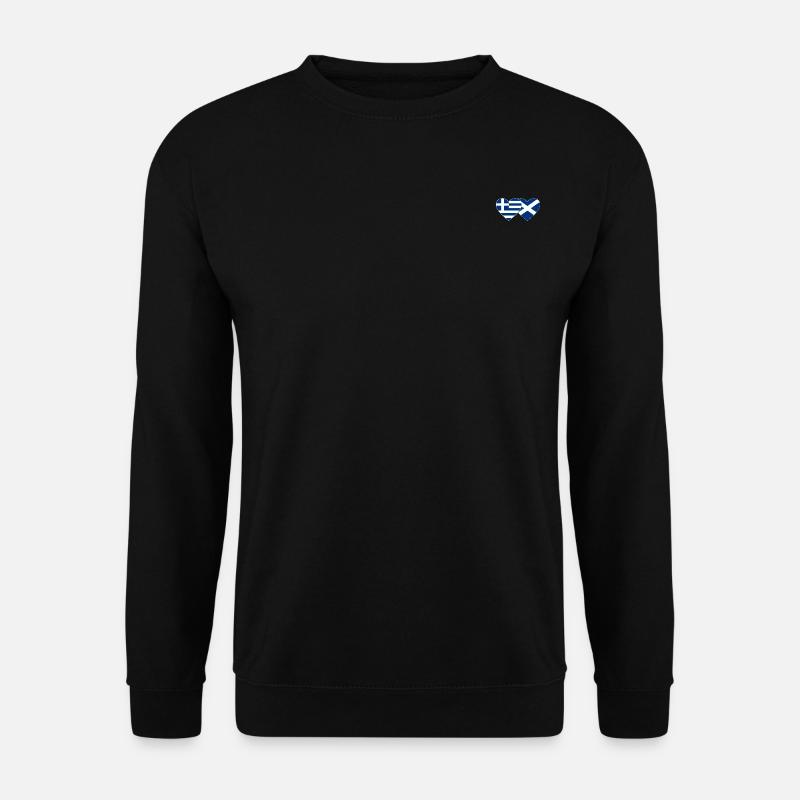 Grèce Écosse Flag Heart - Sweat-shirt Unisexe - noir