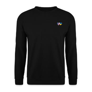 États-Unis Ukraine Flag Heart - Sweat-shirt Unisexe - noir - Devant - Alina (178cm) & Michal (187cm)
