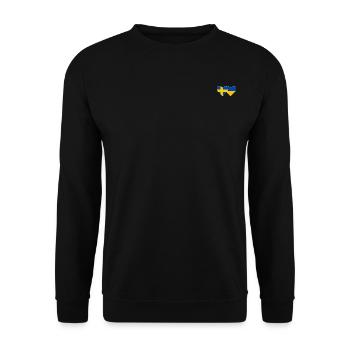 Schweden Ukraine Flagge Herz - Unisex Pullover - Schwarz - Vorne - Alina (178cm) & Michal (187cm)