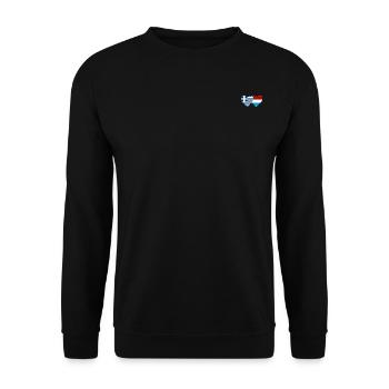 Grèce Drapeau luxembourgeois coeur utilisé - Sweat-shirt Unisexe - noir - Devant - Alina (178cm) & Michal (187cm)