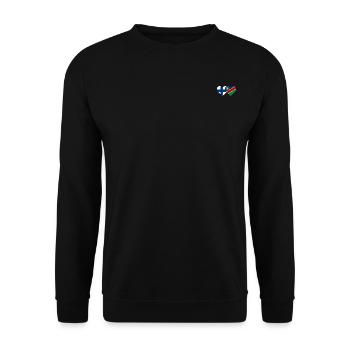 Finland Namibia Flag Heart - Unisex Sweatshirt - black - Front - Alina (178cm) & Michal (187cm)