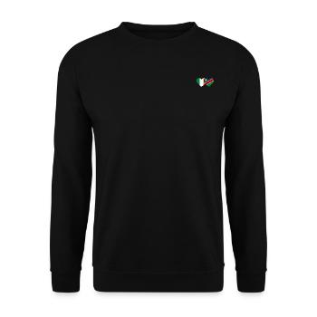 Ireland Namibia Flag Heart - Unisex Sweatshirt - black - Front - Alina (178cm) & Michal (187cm)