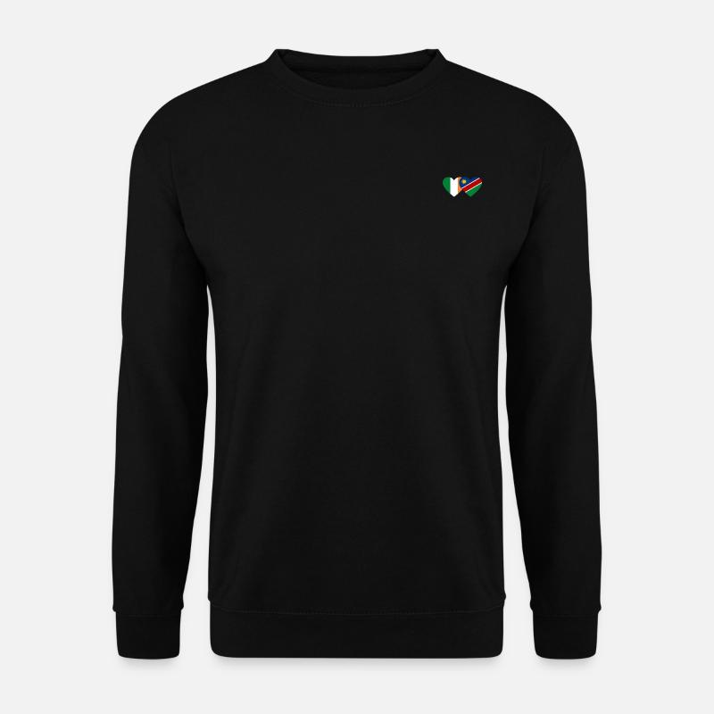 Ireland Namibia Flag Heart - Unisex Sweatshirt - black