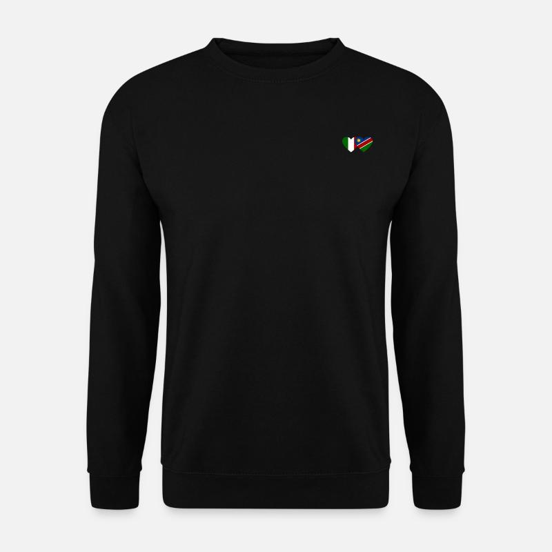 Italien Namibia Flagge Herz - Unisex Pullover - Schwarz