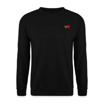 Namibia China Flag Heart - Unisex Sweatshirt - black - Front - Alina (178cm) & Michal (187cm)