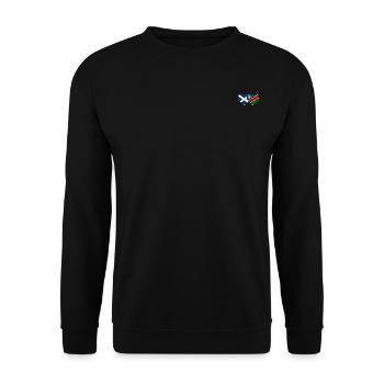 Scotland Namibia Flag Heart - Unisex Sweatshirt - black - Front - Alina (178cm) & Michal (187cm)