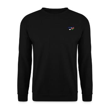 Estonia Namibia Flag Heart - Unisex Sweatshirt - black - Front - Alina (178cm) & Michal (187cm)