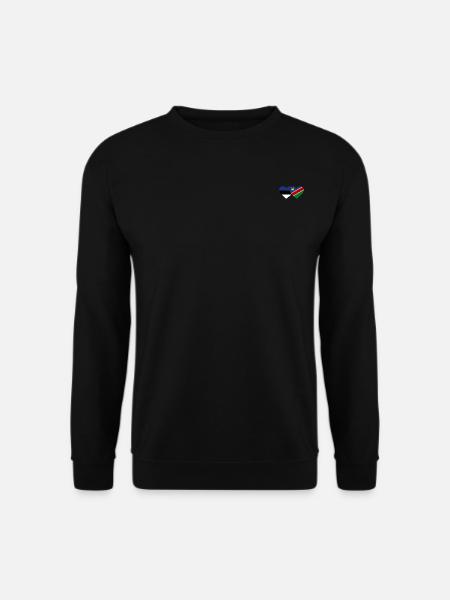Estonia Namibia Flag Heart - Unisex Sweatshirt - black