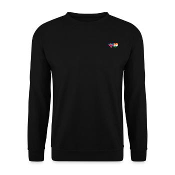 Iceland India Flag Heart - Unisex Sweatshirt - black - Front - Alina (178cm) & Michal (187cm)