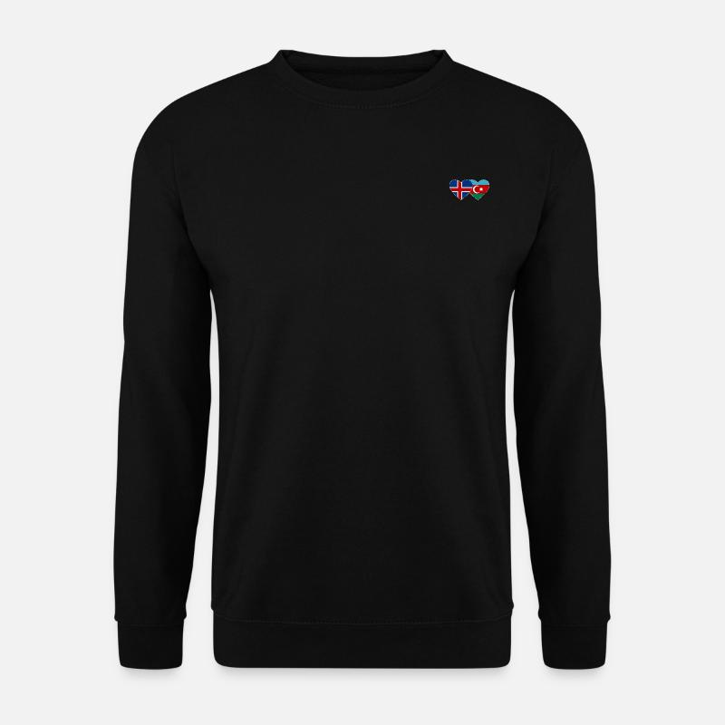 Iceland Azerbaijan Flag Heart - Unisex Sweatshirt - black