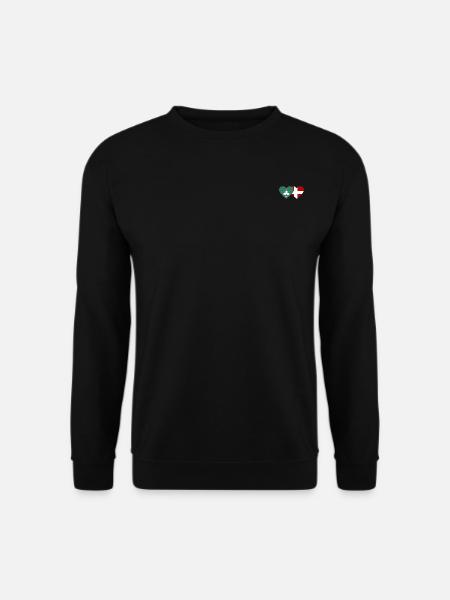 Macau Denmark Flag Heart - Unisex Sweatshirt - black