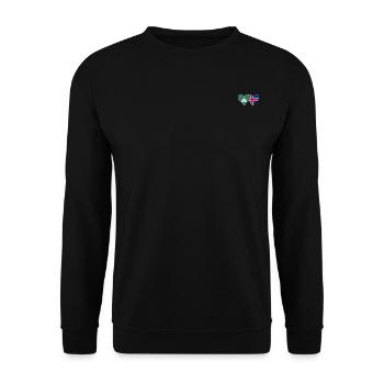 Macau Island Flagge Herz - Unisex Pullover - Schwarz - Vorne - Alina (178cm) & Michal (187cm)