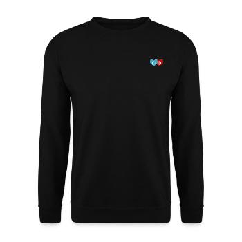 Les Ouïghours du drapeau tunisien cœur - Sweat-shirt Unisexe - noir - Devant - Alina (178cm) & Michal (187cm)