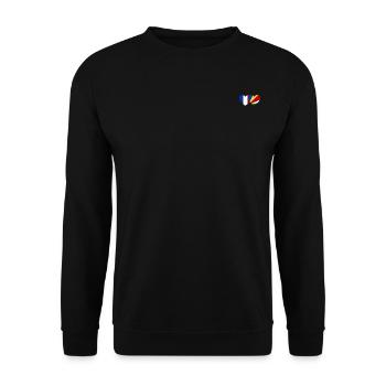 France Seychelles drapeau coeur - Sweat-shirt Unisexe - noir - Devant - Alina (178cm) & Michal (187cm)