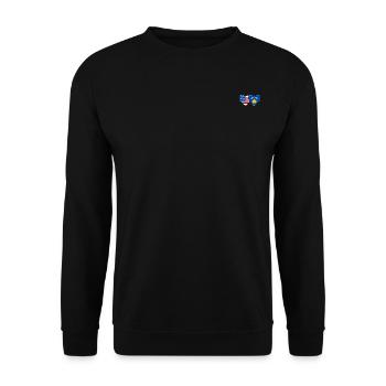USA Kosovo flag heart - Unisex Sweatshirt - black - Front - Alina (178cm) & Michal (187cm)