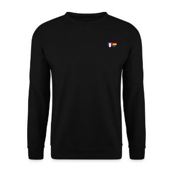 France Rainbow Flag - Unisex Sweatshirt - black - Front - Alina (178cm) & Michal (187cm)