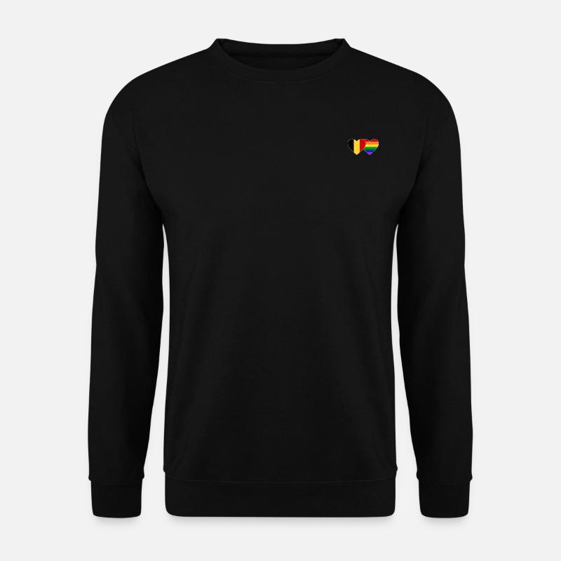 Belgium Rainbow Flag - Unisex Sweatshirt - black
