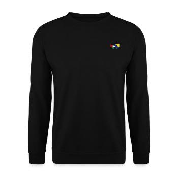 Palestine Bosnie Drapeau Coeur - Sweat-shirt Unisexe - noir - Devant - Alina (178cm) & Michal (187cm)