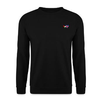 Palestine Islande drapeau coeur - Sweat-shirt Unisexe - noir - Devant - Alina (178cm) & Michal (187cm)