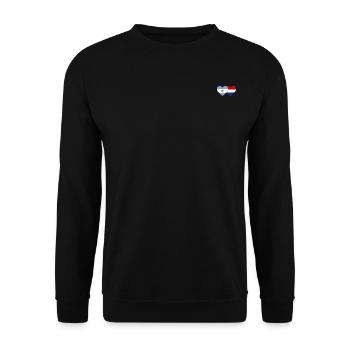 Argentine Hollande drapeau coeur - Sweat-shirt Unisexe - noir - Devant - Alina (178cm) & Michal (187cm)
