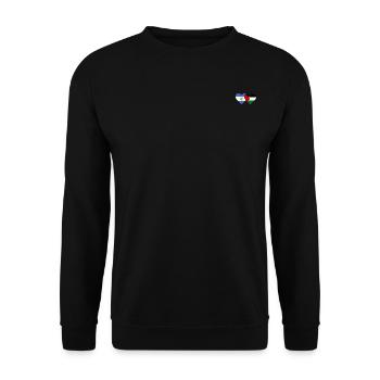 Argentina Palestine Flag Heart Used - Unisex Sweatshirt - black - Front - Alina (178cm) & Michal (187cm)