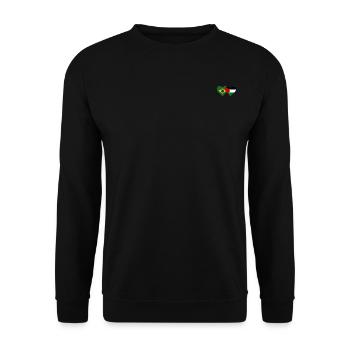 Brésil Palestine drapeau coeur - Sweat-shirt Unisexe - noir - Devant - Alina (178cm) & Michal (187cm)
