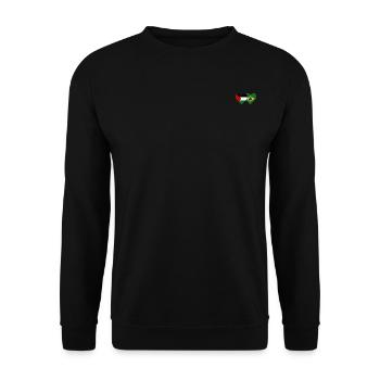 Palestine Brésil Drapeau Coeur - Sweat-shirt Unisexe - noir - Devant - Alina (178cm) & Michal (187cm)