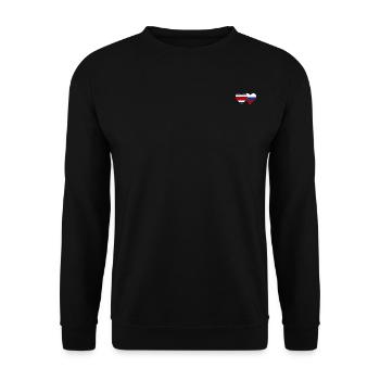 Costa Rica Russie drapeau coeur - Sweat-shirt Unisexe - noir - Devant - Alina (178cm) & Michal (187cm)