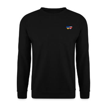 Ukraine Costa Rica Flag Heart - Unisex Sweatshirt - black - Front - Alina (178cm) & Michal (187cm)